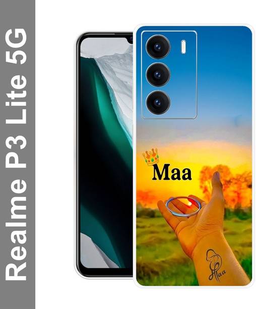 COVERBAK Back Cover for Realme P3 Lite 5G, RMX3943, MAA, LOVE MAA, MOM LOVE, Back Cover