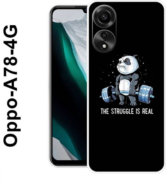 MASURA Back Cover for OPPO A78 4G, Struggle, Panda, GYM, Bear, Funky, 537