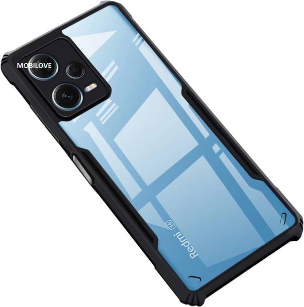 MOBILOVE Back Cover for Mi Redmi Note 12 Pro Plus 5G | Four Corner Hybrid Soft PC Anti Clear Gel TPU Bumper Case