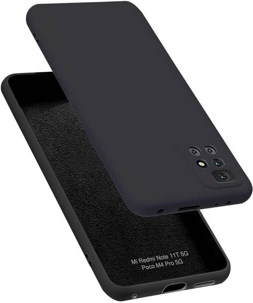 VAPRIF Back Cover for Mi Redmi Note 11T 5G, Poco M4 Pro 5G, Matte Rubberized Soft Silicone Protective Cloth Inside