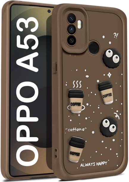 Vshop Back Cover for Oppo A53, Oppo A33 Cute Fun Cartoon 3D Ball Coffee Case
