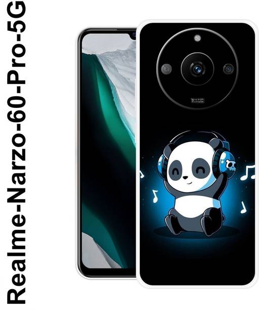 MOBIFLY Back Cover for Realme Narzo 60 Pro 5G, Music, Cute, Baby, Panda, Funky, 536