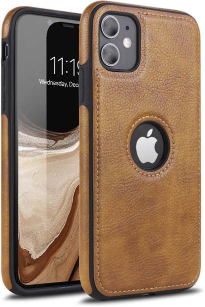 MOBILOVE Back Cover for Apple iPhone 12 Mini | PU Leather Flexible Soft With Logo View Back Case Cover