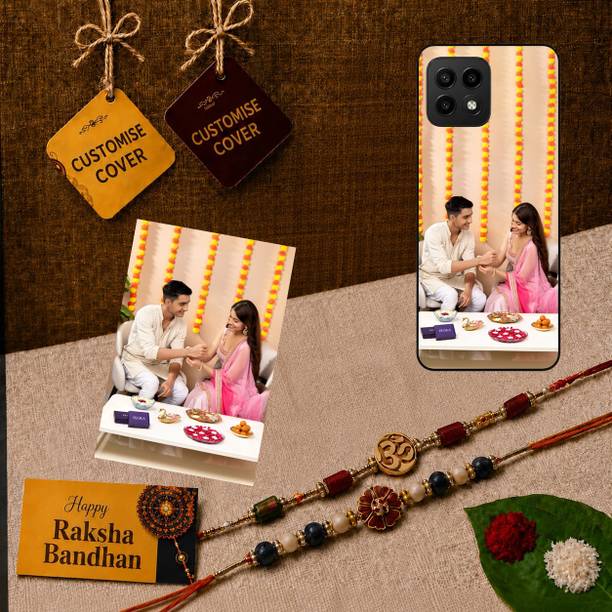 FOCUSCOVER Back Cover for Samsung Galaxy A22 Premium Photo Printed Back Case | Personalized Raksha Bandhan Gift