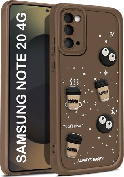 Vshop Back Cover for Samsung Galaxy Note 20 Cute Fun Cartoon 3D Ball Coffee Case