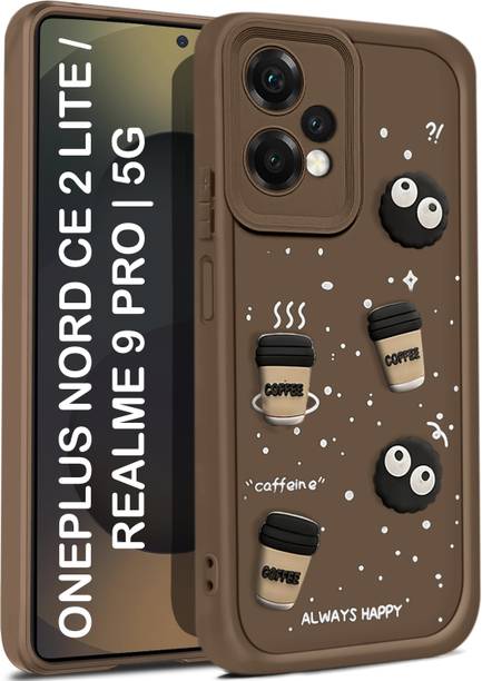 CRAFTIFY Back Cover for ONEPLUS NORD CE 2 LITE 5G 3D Cartoon Coffee Emoji Designer | Shockproof & Stylish