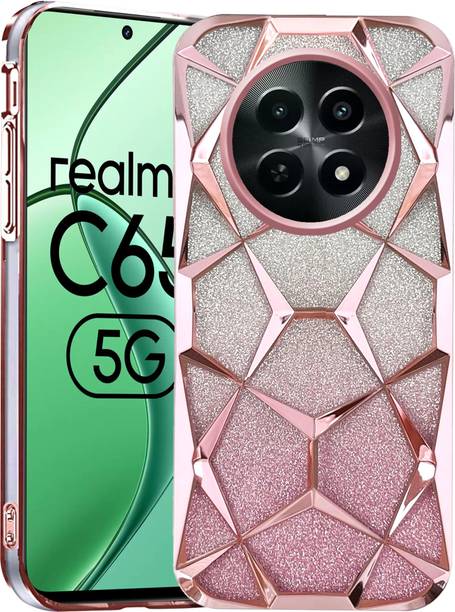 Rance Back Cover for Realme C65 5G | Plating Bling Gradient Glitter Clear Soft TPU Silicone
