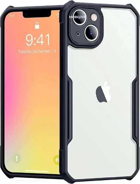 MOBILOVE Back Cover for iPhone 14 Plus | Four Corner Hybrid Soft PC Anti Clear Gel TPU Bumper Back Case