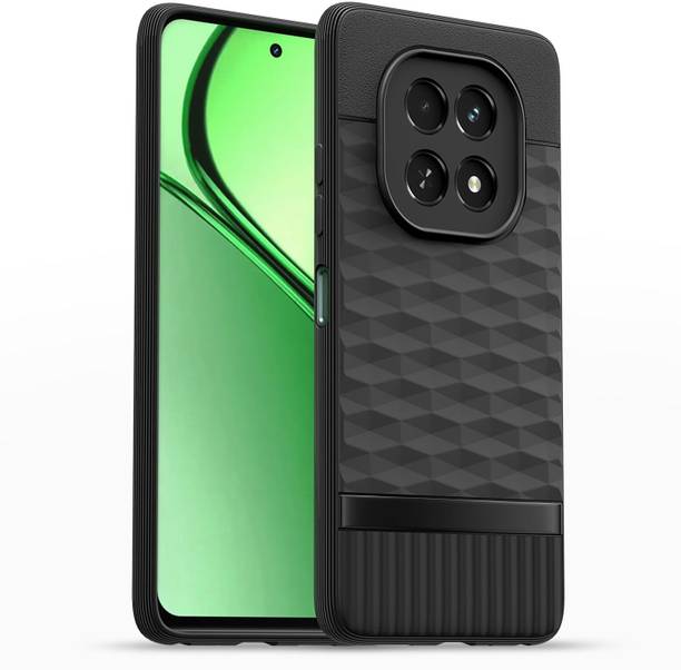 CRAFTIFY Back Cover for REALME C63 5G Hexagon 3D Case TPU Soft Flexible Shockproof Case - Black