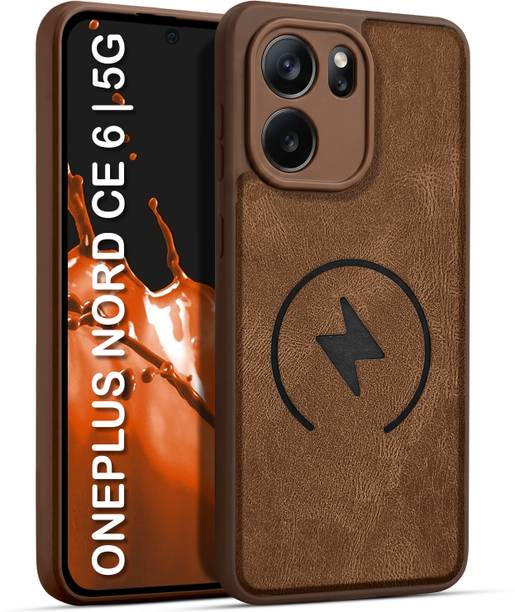 CRAFTIFY Back Cover for OnePlus Nord CE 6 5G , Mag-Safe Logo Print (Not Mag-Safe Compatible) Leather Finish