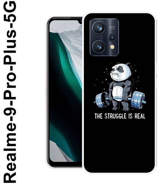 MOBIFLY Back Cover for Realme 9 Pro Plus 5G, Struggle, Panda, GYM, Bear, Funky, 537