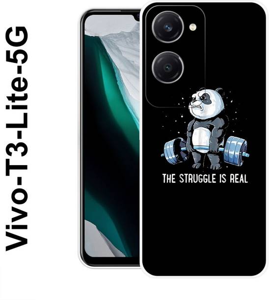 MASURA Back Cover for Vivo T3 Lite 5G, Struggle, Panda, GYM, Bear, Funky, 537