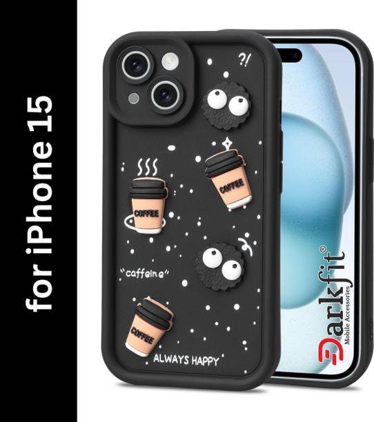 DARKFIT Back Cover for Apple iPhone 15 , 3D Coffee Design Case