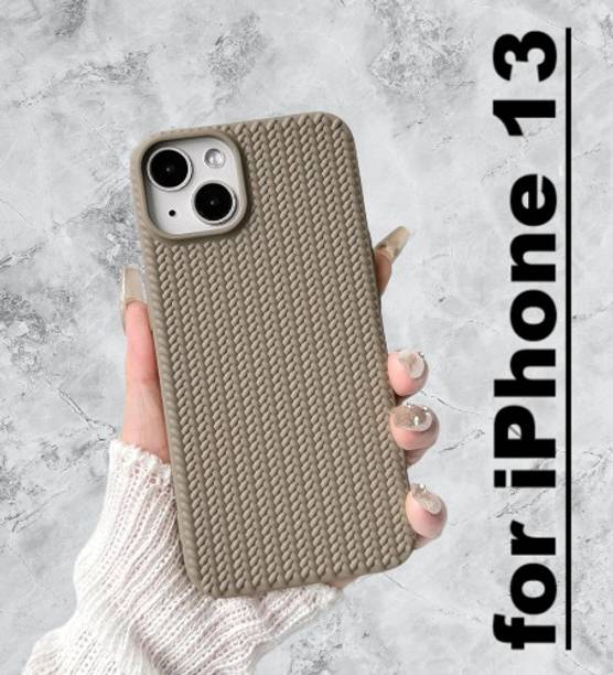 ankSONline Back Cover for Apple iPhone 13, 3D Woven Design Soft TPU Shockproof