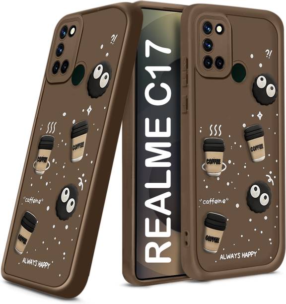 TRUEUPGRADE Back Cover for Realme 7i, Realme C17 Cute Fun Cartoon 3D Ball Coffee