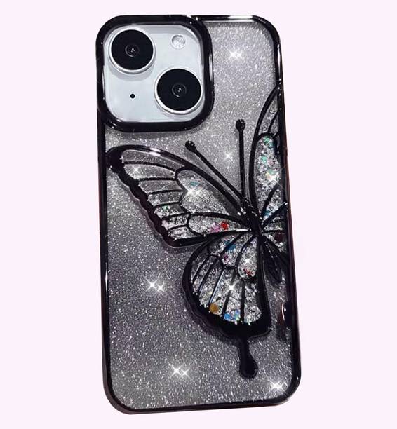 Mintzz Back Cover for Apple iPhone 13, Luxury Butterfly Glitter Girls Cover