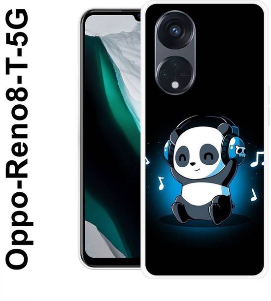 MOBIFLY Back Cover for OPPO Reno8T 5G, Music, Cute, Baby, Panda, Funky, 536