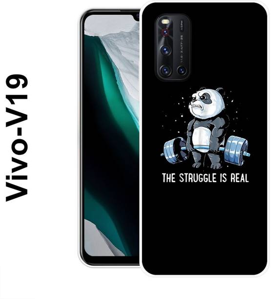 MOBIFLY Back Cover for Vivo V19, Struggle, Panda, GYM, Bear, Funky, 537