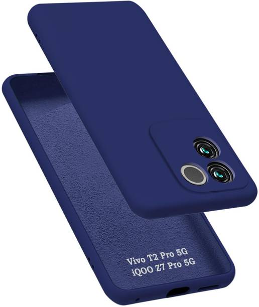 VAPRIF Back Cover for Vivo T2 Pro 5G, iQOO Z7 Pro 5G, Matte Rubberized Soft Silicone Protective Cloth Inside