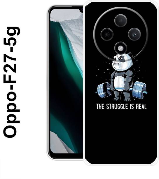 MASURA Back Cover for OPPO F27 5G, Struggle, Panda, GYM, Bear, Funky, 537