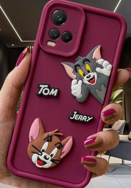 HD ENTERPRISES Back Cover for 3D BEST TOM AND JERRY COVER FOR VIVO Y21 , Y33S PERFECT FIT