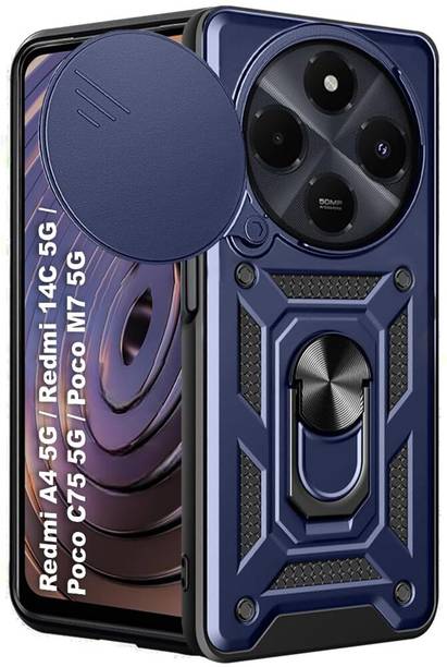 SESS XUSIVE Back Cover for Mi Redmi A4 5G D10 Tough Armor Bumper Back Cover Case - Blue