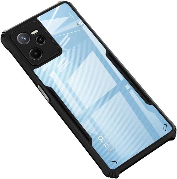 GLOBAL NOMAD Back Cover for Realme Narzo 50A Prime (Black, Shock