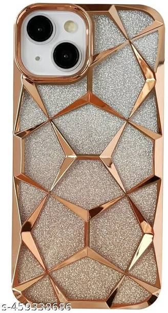casohitech Back Cover for Apple iPhone 13, Apple iPhone 14, iPhone 13, iPhone 14, Geometric 3D Cube, Diamond Bling Shiny