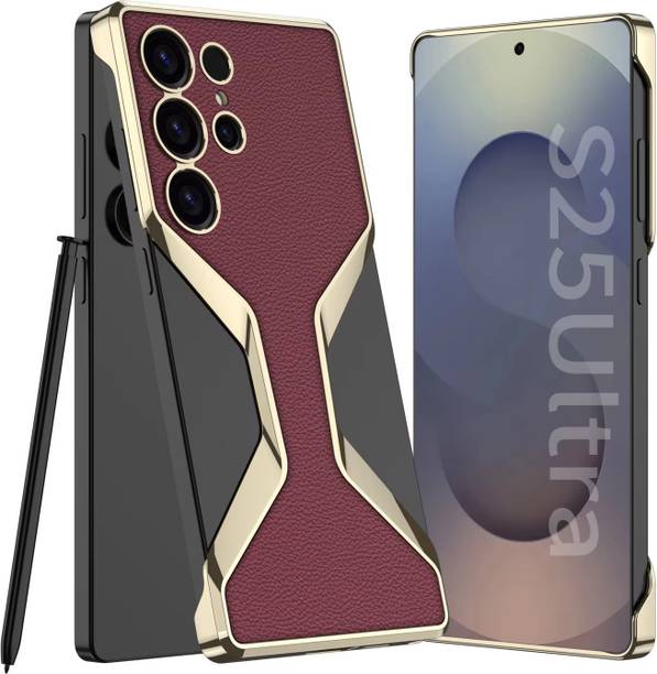 Mobilebies Back Cover for Samsung Galaxy S25 Ultra X Designer Electroplated Leather Case