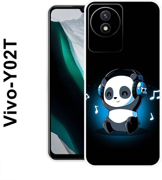 MASURA Back Cover for Vivo Y02T, Music, Cute, Baby, Panda, Funky, 536