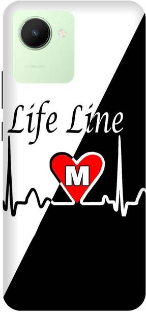 JUGGA Back Cover for realme C30s, RMX3690, M, NAME, LETTER, ALPHABET, LIFELINE