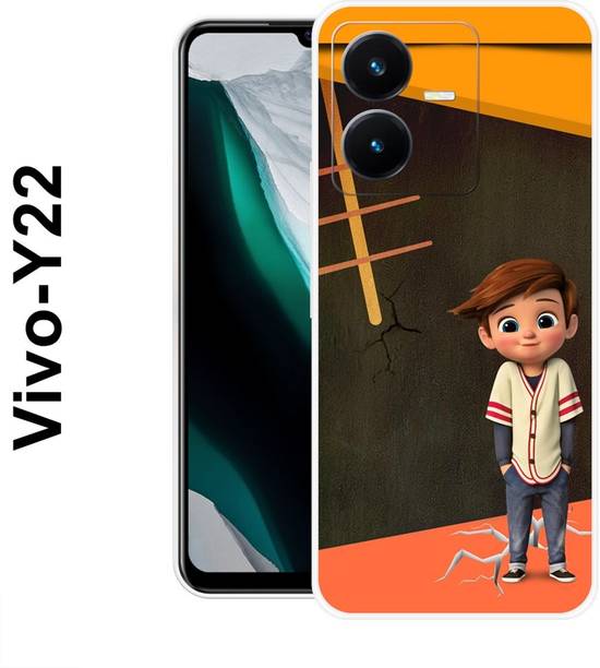 MASURA Back Cover for Vivo Y22, Funky, Boy, Cartoon, Anime, Design, 404