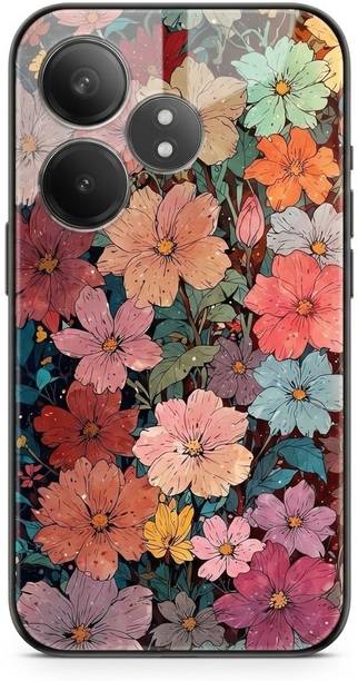 Legacy Linkz Back Cover for Metal TPU Printed Back Cover for Realme GT 6/GT 6T Floral Glossy CaseFit