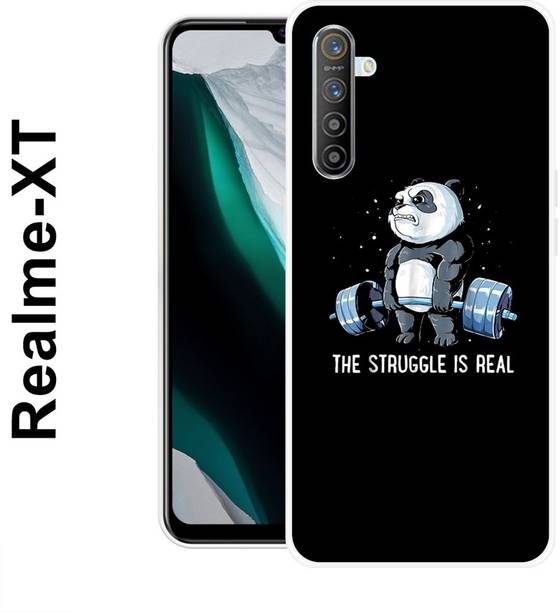MOBIFLY Back Cover for Realme XT, Struggle, Panda, GYM, Bear, Funky, 537