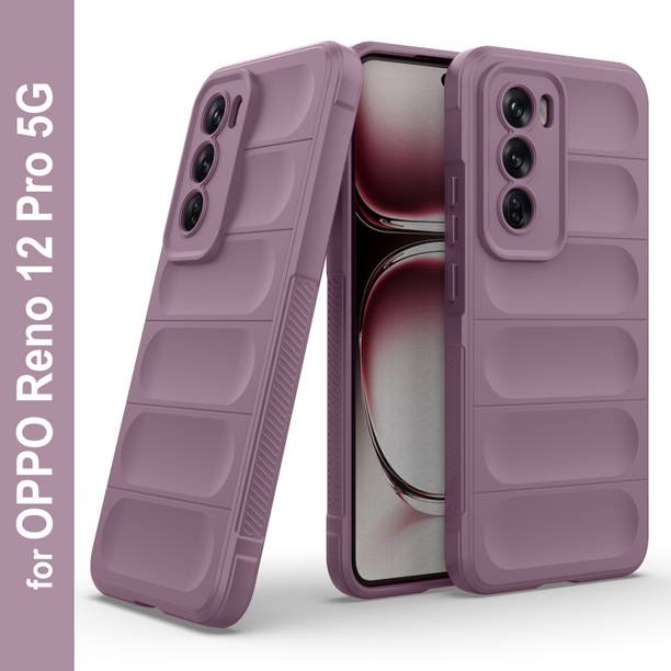 Zapcase Back Cover for OPPO Reno 12 Pro 5G (Purple, 3D Case, Sili