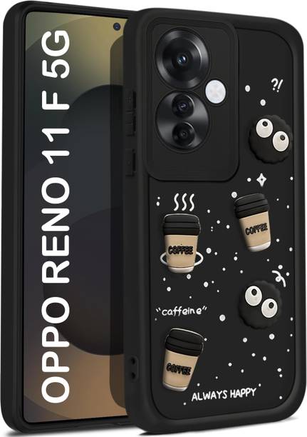 Vshop Back Cover for Oppo F25 Pro 5G, Oppo Reno 11F 5G Cute Fun Cartoon 3D Ball Coffee Case