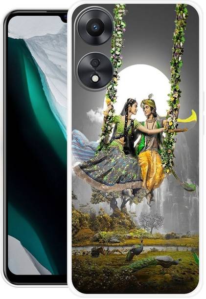 PHONE WALEY.COM Back Cover for OPPO A78 5G,CPH2483, CPH2495,RADHA KRISHNA, LORD, KANHIYA, KRISHANJI, GOD