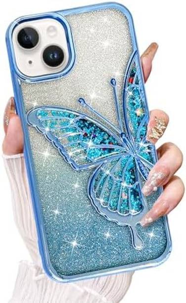 Mintzz Back Cover for Apple iPhone 13, Luxury Butterfly Glitter Girls Cover