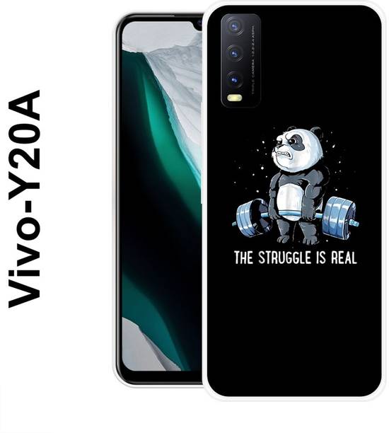 MOBIFLY Back Cover for Vivo Y20A, Struggle, Panda, GYM, Bear, Funky, 537