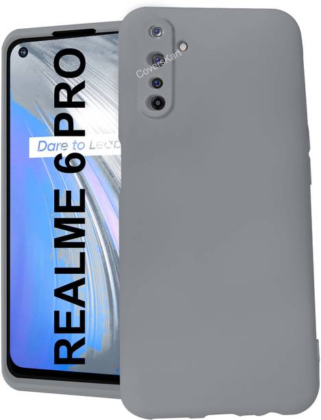 MobiLooks Back Cover for Realme 6 Pro, Liquid Silicone Case inner Microfiber Cloth