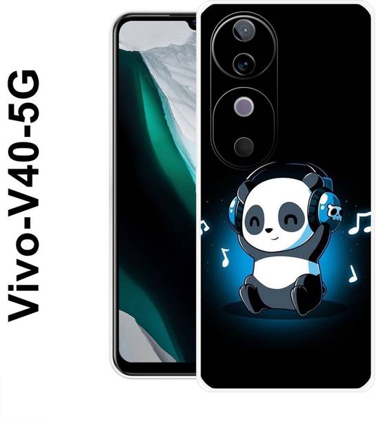 MASURA Back Cover for Vivo V40 5G, Music, Cute, Baby, Panda, Funky, 536