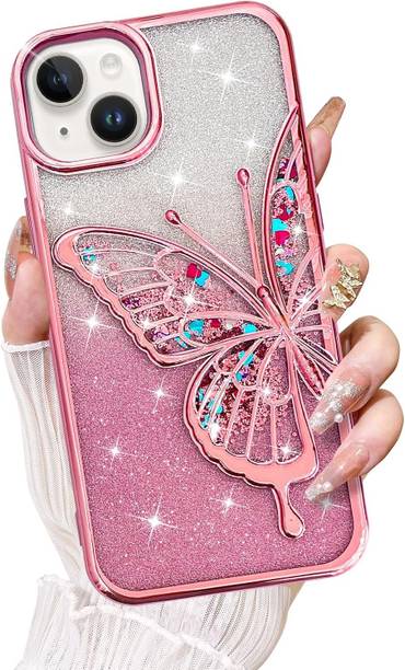 Mintzz Back Cover for Apple iPhone 13, Luxury Butterfly Glitter Girls Cover