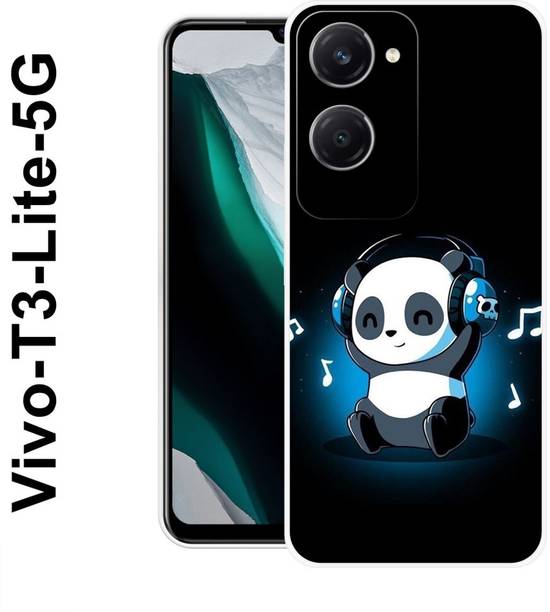 MASURA Back Cover for Vivo T3 Lite 5G, Music, Cute, Baby, Panda, Funky, 536