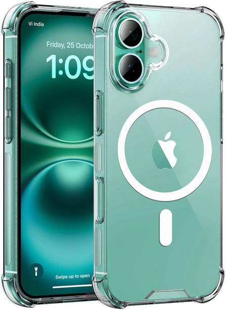 NRSON Back Cover for iPhone 16 PLUS, Apple iPhone 16 PLUS, Transparent Magnetic Case , Cover for iPhone 16 plus