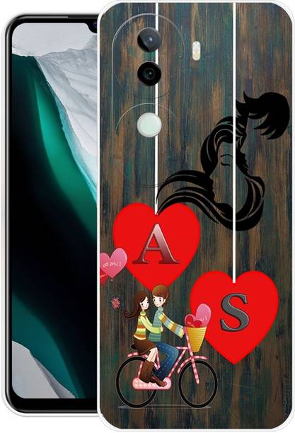ORBIQE Back Cover for Vivo V40e 5G AS, A LOVE S, S LOVE A, A LETTER, S LETTER, AS NAME