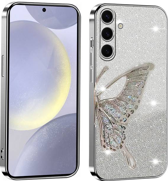 Mintzz Back Cover for SAMSUNG GALAXY S24 5G, Cute Luxury Butterfly Glitter Girls Cover