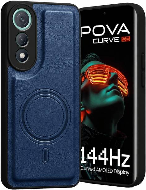 FIRST MART Back Cover for Tecno Pova Curve 5G, Pova Curve, Magsafe Design Leather Case