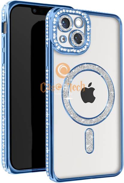 casohitech Back Cover for Apple iPhone 13, iPhone 13, Bling Rhineston, Sparkle Diamond, Camera Lens, Logo View
