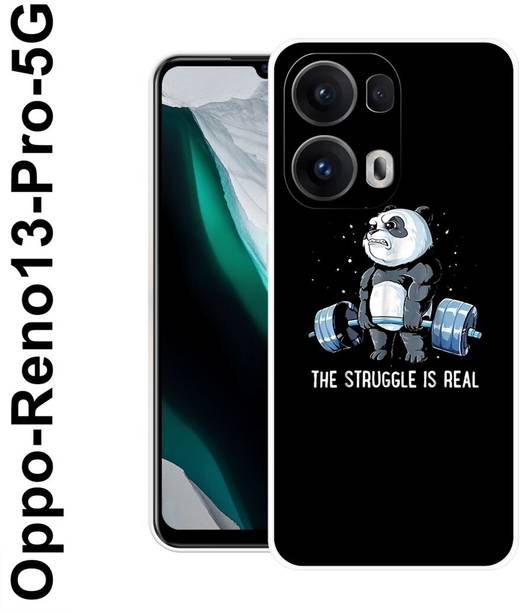 MASURA Back Cover for OPPO Reno13 Pro 5G, Struggle, Panda, GYM, Bear, Funky, 537