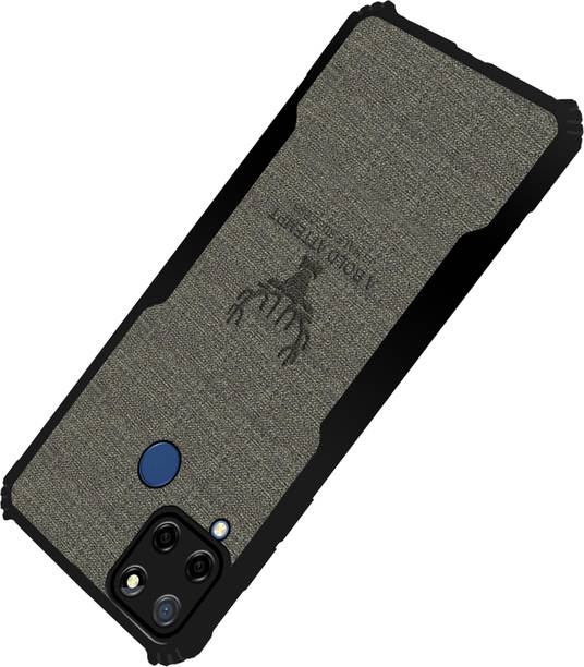PikTrue Back Cover for Realme C15 |Vegan PU Leather |Deer Case| Camera Lens Protection